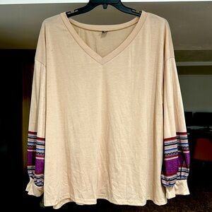 Long sleeve ruched shirt